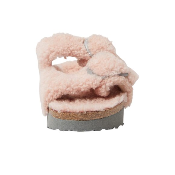 NWOT Birkenstock Arizona Big Buckle Platform Teddy by Papillio - Picture 3 of 6